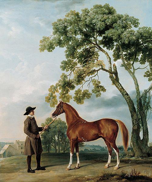 George Stubbs Lord Grosvenor's Arabian Stallion with a Groom Norge oil painting art